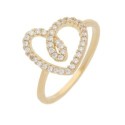Anillo corazón plata y circonitas - LAD3155AN-D