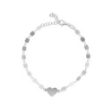 Pulsera corazón plata - LAF6577BR