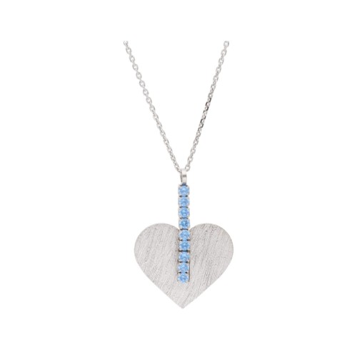 Colgante corazón plata y Liska Crystals - LSW4440CL-A