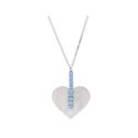 Colgante corazón plata y Liska Crystals - LSW4440CL-A