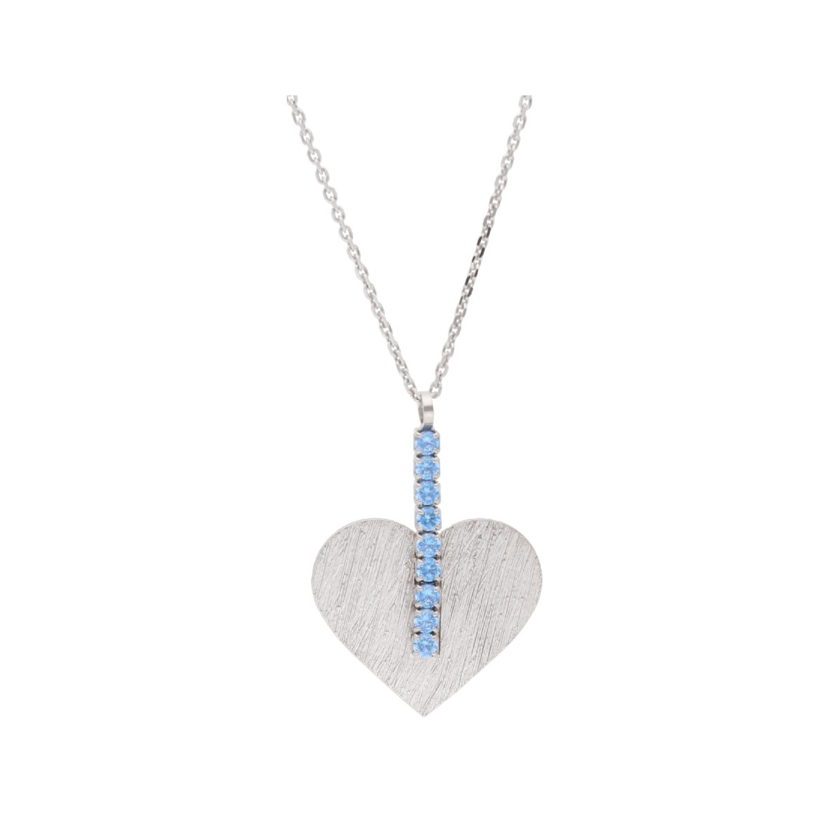 Colgante corazón plata y Liska Crystals - LSW4440CL-A