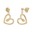 Pendientes corazón plata  - LAD3156A-D