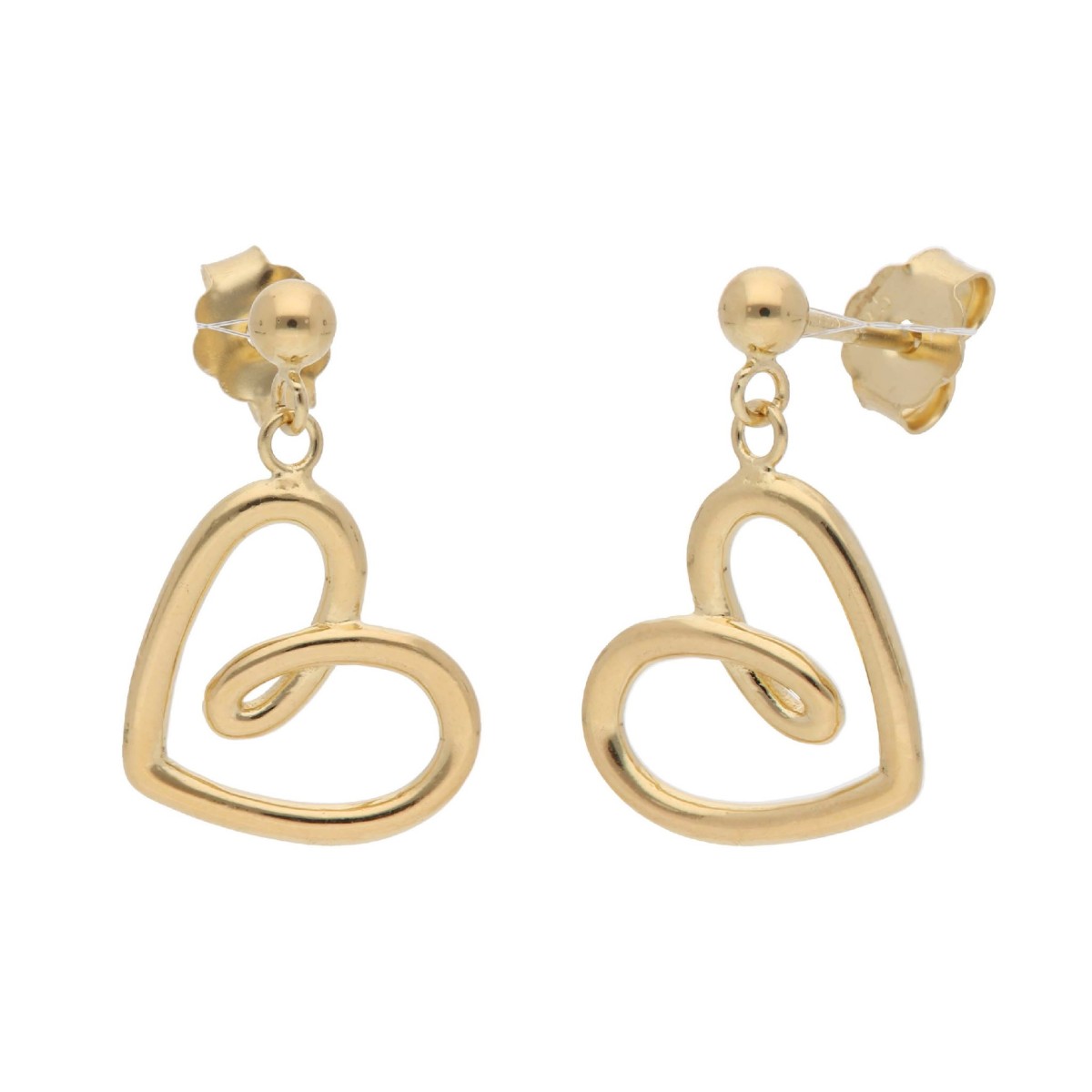 Pendientes corazón plata  - LAD3156A-D