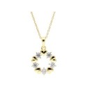 Colgante corazones plata y circonitas - LAD7343CL-D