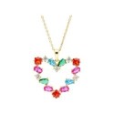 Colgante corazón plata y circonitas - LAD7352CL-D