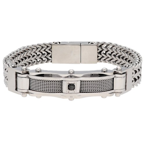 Pulsera aceroy circonita - RB314BR