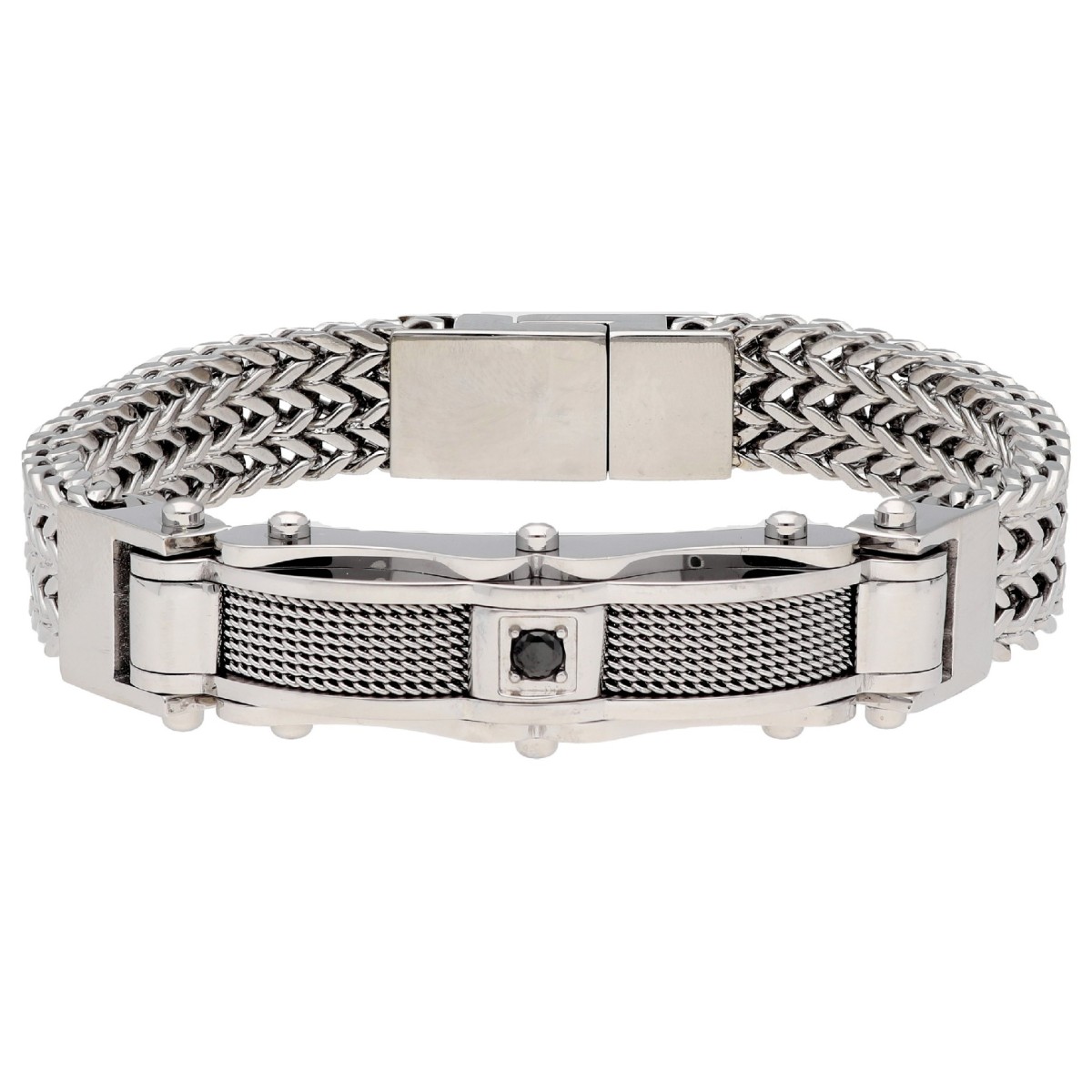 Pulsera aceroy circonita - RB314BR