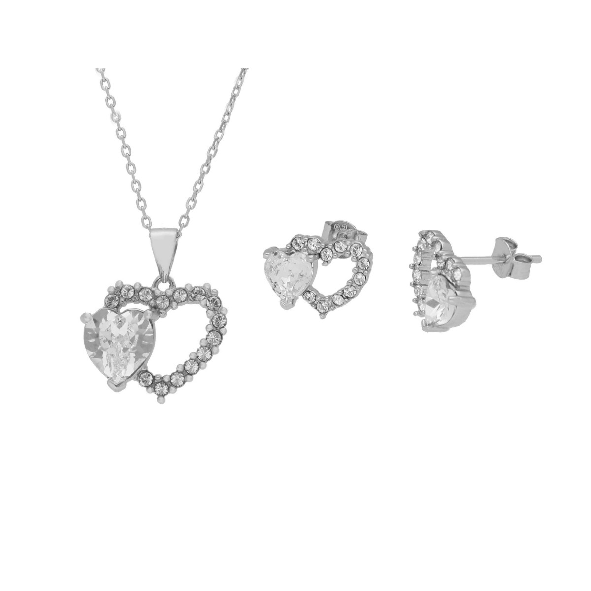 Conjunto plata y Liska Crystals - LSW1510C