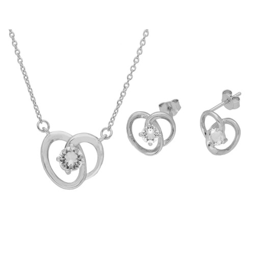 Conjunto plata y Liska Crystals - LSW1511C