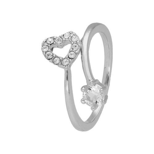 Anillo corazón plata y Liska Crystals - LSW1525AN