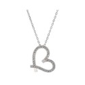 Colgante corazón plata y Liska Crystals - LSW1506CL