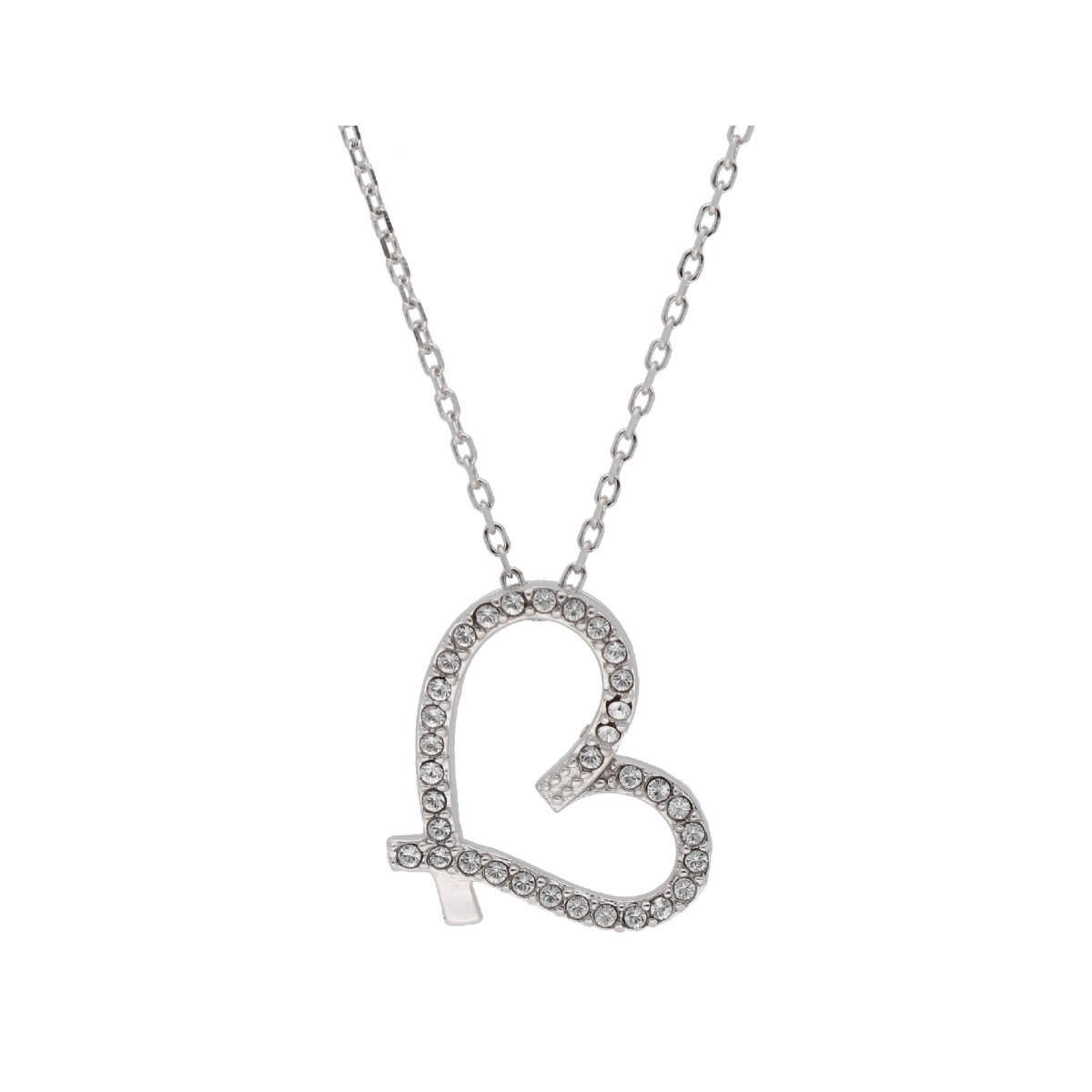 Colgante corazón plata y Liska Crystals - LSW1506CL