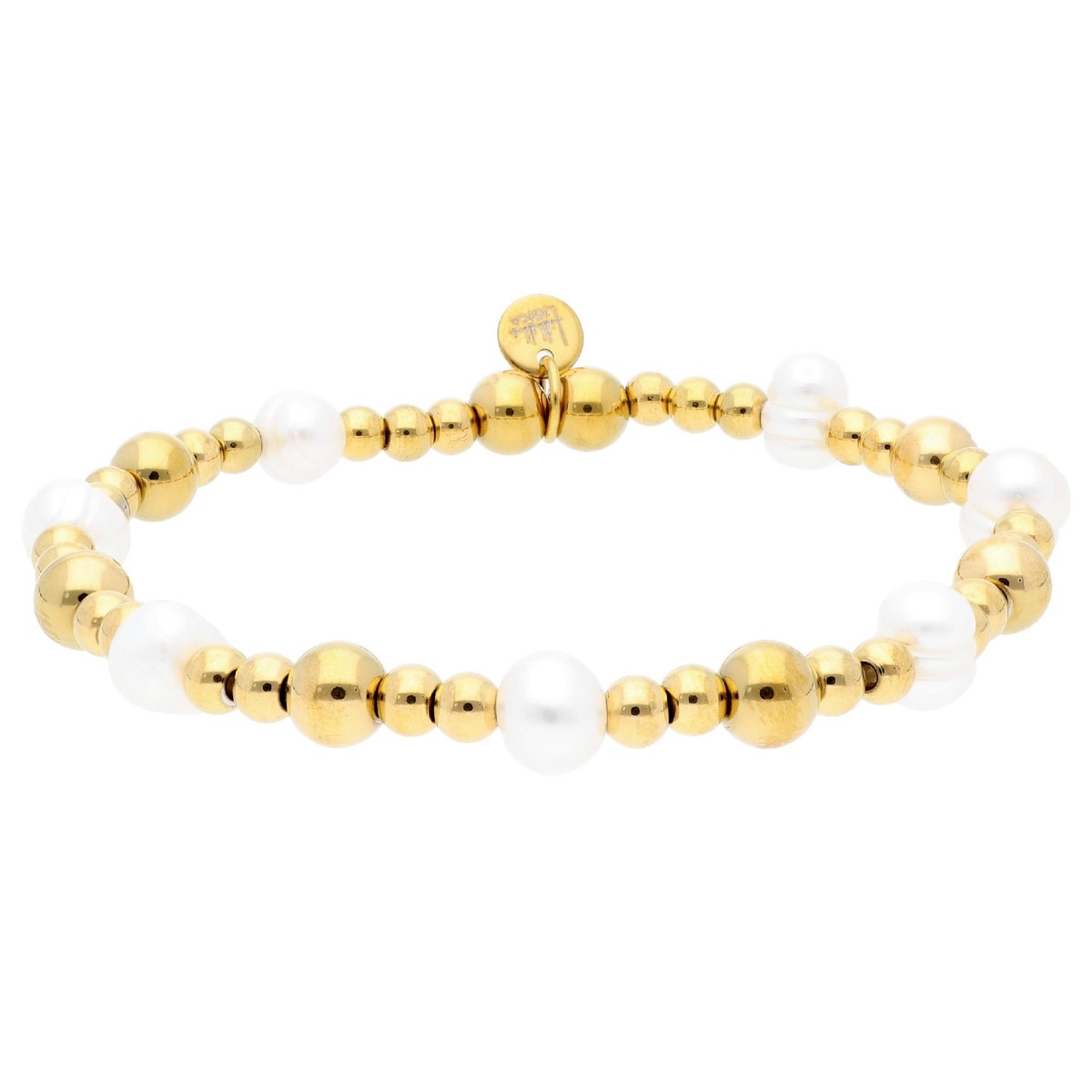 Pulsera acero y freshwater pearl - SHA256