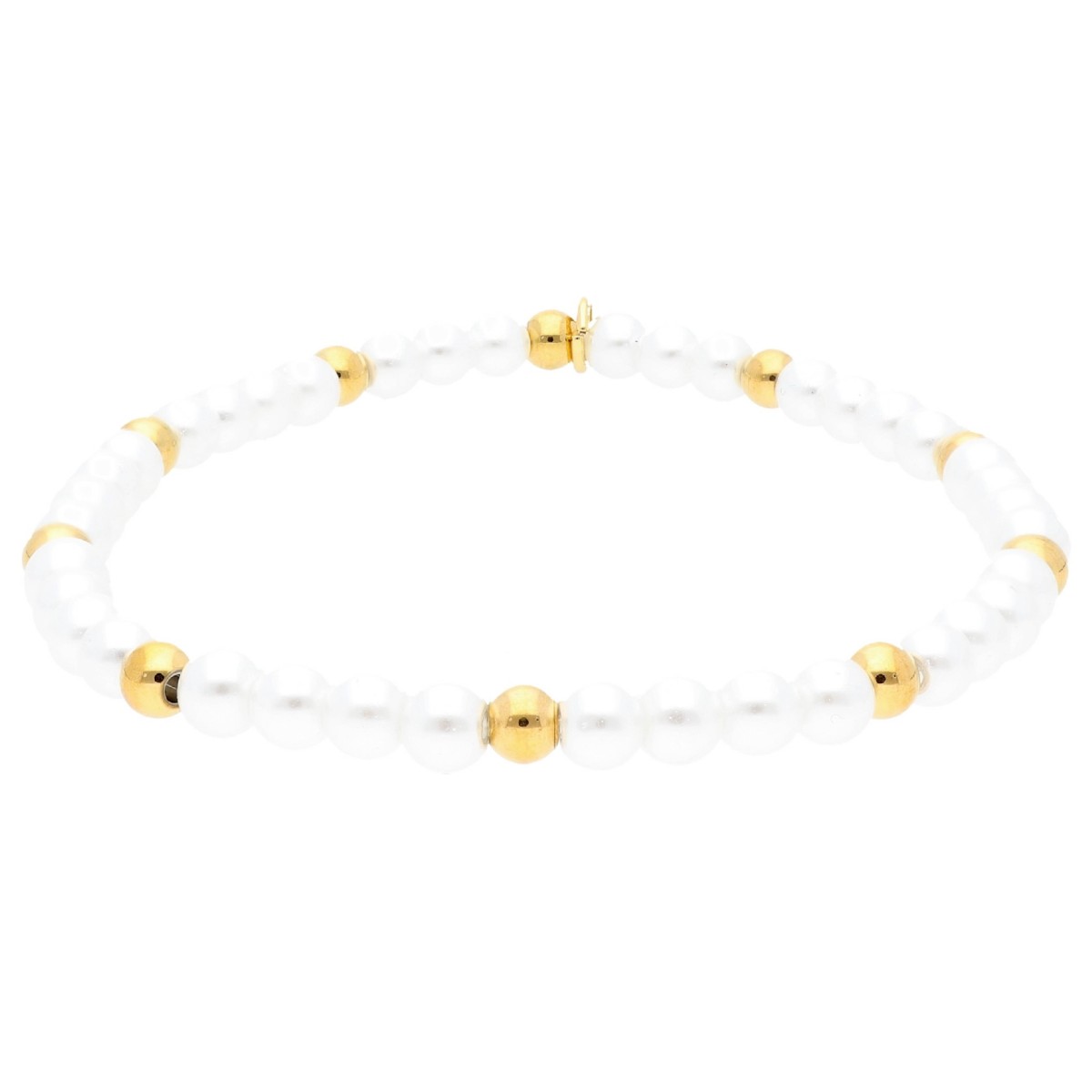 Pulsera acero y shell pearl - SHA257