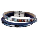 Pulsera piel y acero - SHA258-A