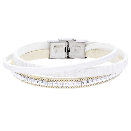 Pulsera piel y acero - SHA258-B