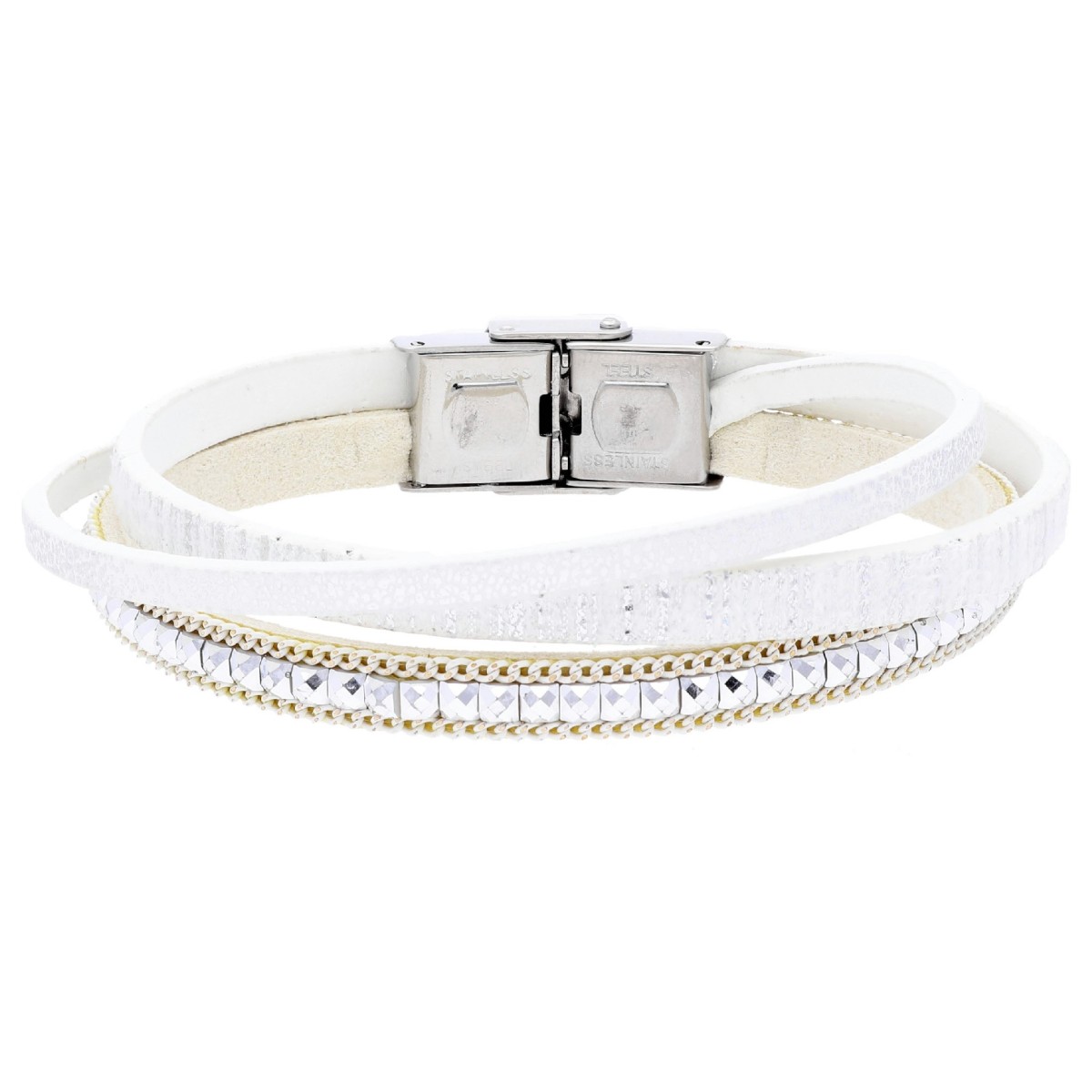 Pulsera piel y acero - SHA258-B