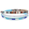 Pulsera piel y acero - SHA258-T
