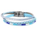 Pulsera piel y acero - SHA259-T