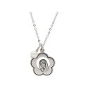 Placa plata y perla - BAM037CL