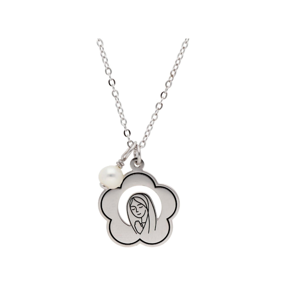 Placa plata y perla - BAM037CL