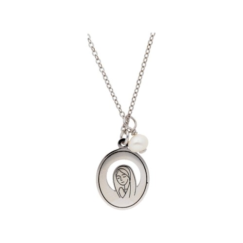Placa plata y perla - BAM038CL