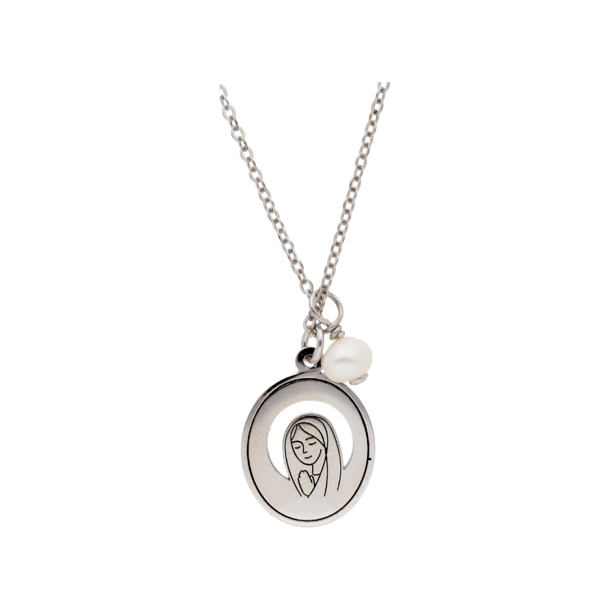 Placa plata y perla - BAM038CL