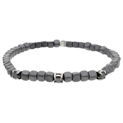 Pulsera ematites y circonitas - MS015-N