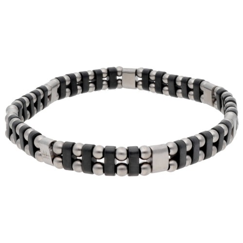 Pulsera ematites y acero - MS018
