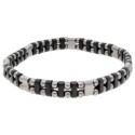 Pulsera ematites y acero - MS018