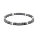 Pulsera ematites y acero - MS017