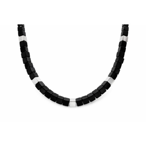 Collar ematites y acero - MS016CL
