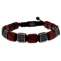 Pulsera acero y piedras nat 8mm - MS022