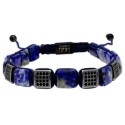 Pulsera acero y piedras nat 8mm - MS023