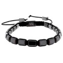 Pulsera hematites y acero - MS025