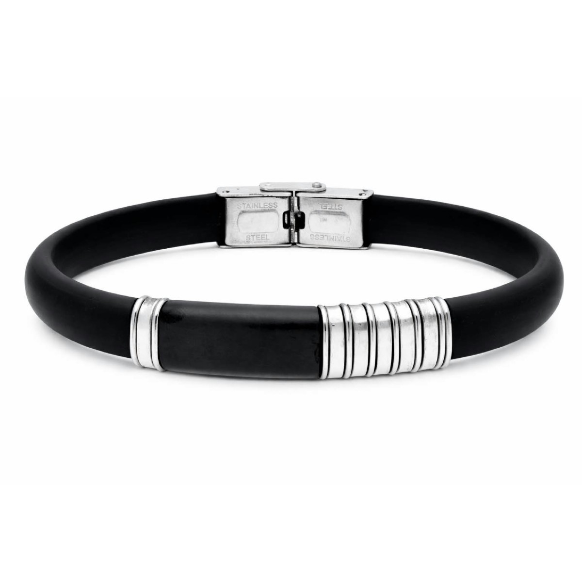Pulsera caucho y acero - MTC225