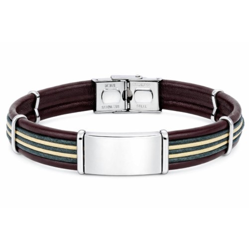 Pulsera piel y acero - 84BA1589