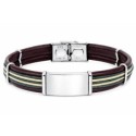 Pulsera piel y acero - 84BA1589
