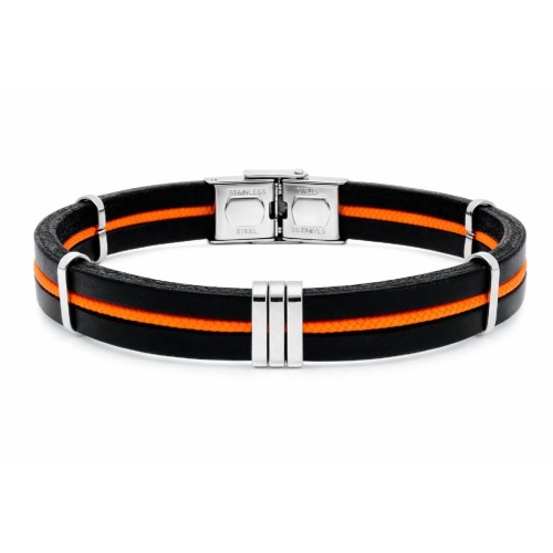 Pulsera piel y acero - 84BA1587