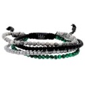 Pulsera acero y piedras naturales - BALI090BR-M