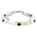 Pulsera acero y amazonia 4mm - BALI093-A