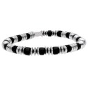 Pulsera balck ágata y hematites - BALI094-B