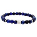 Pulsera acero y blue tiger eye - BALI096-TA