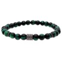Pulsera acero y green tiger eye - BALI096-TV