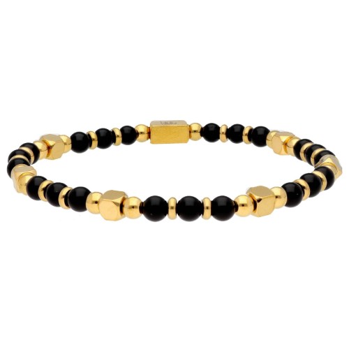 Pulsera acero y balck agatha - BALI097-BD