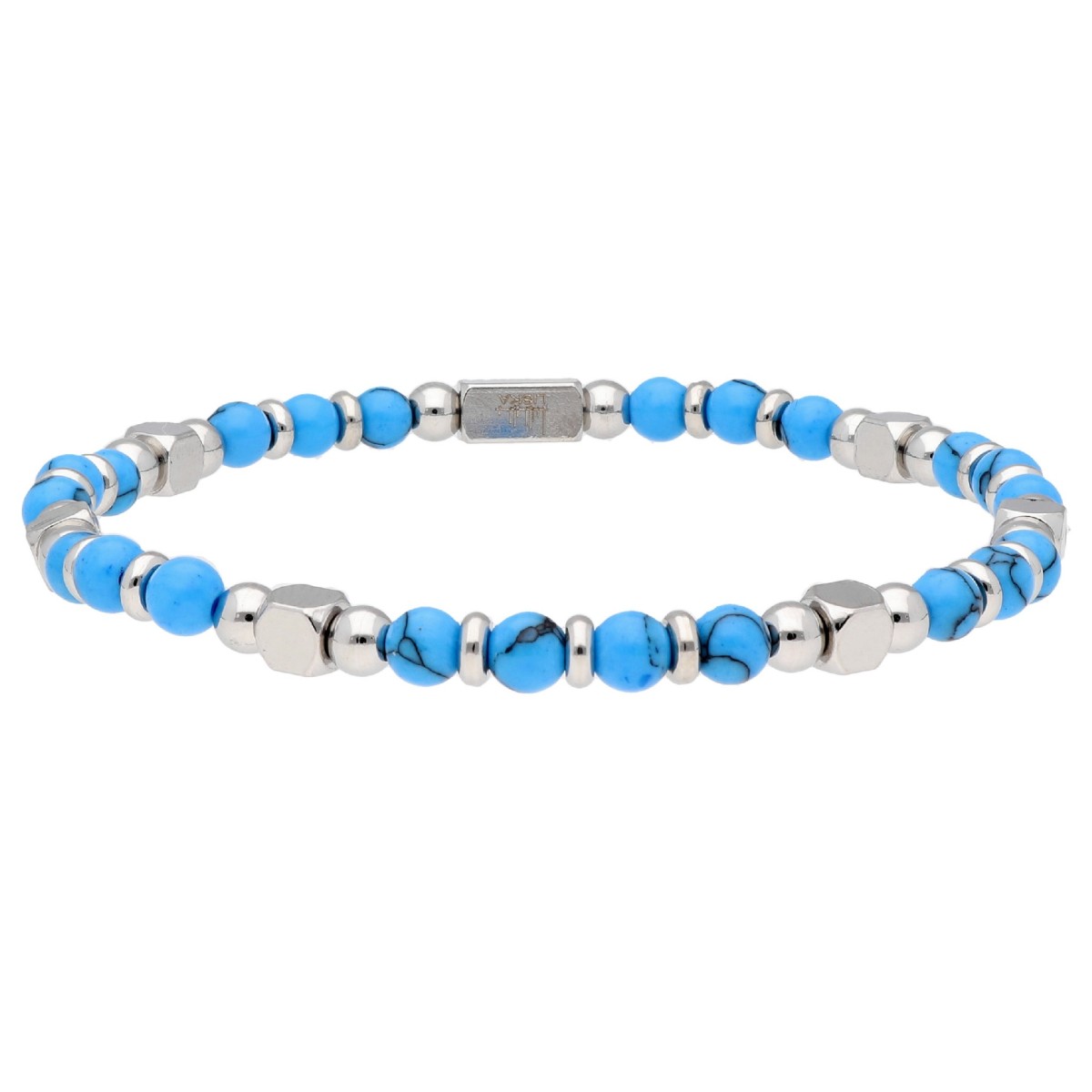 Pulsera acero y turquesa - BALI097-T