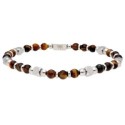 Pulsera acero y ojo de tigre - BALI097-TM