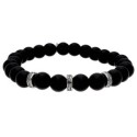 Pulsera acero y ónix - BALI098-OX
