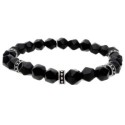 Pulsera acero y black agatha - BALI099-B