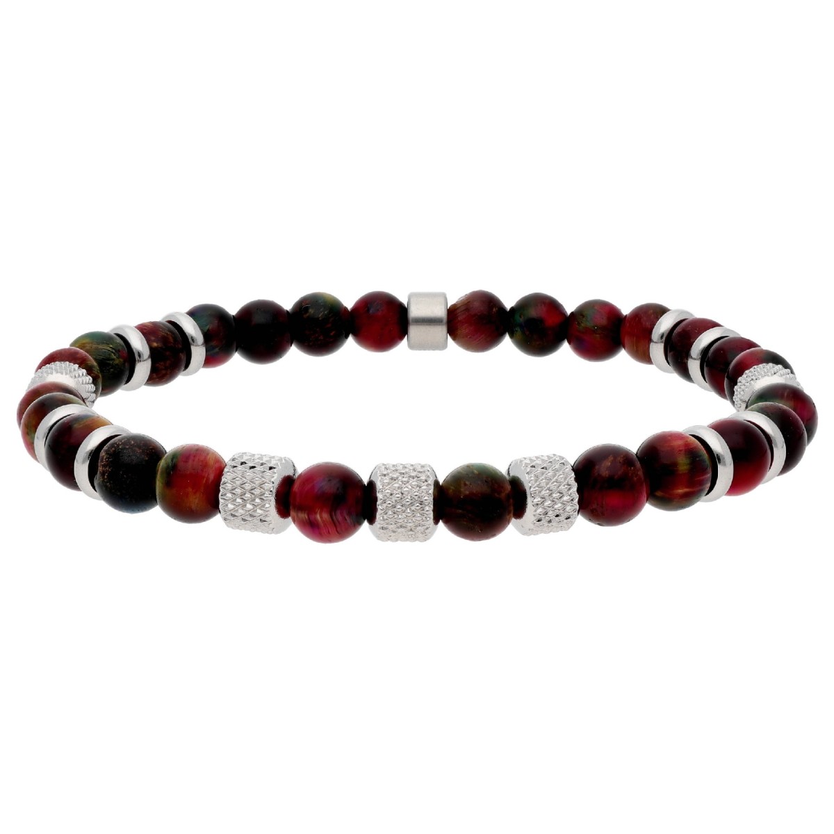 Pulsera acero y ojo de tigre - BALI105